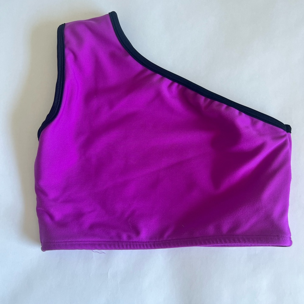 Chelsea B one shoulder dance top. Gorgeous purple. Size adult xsmall.
